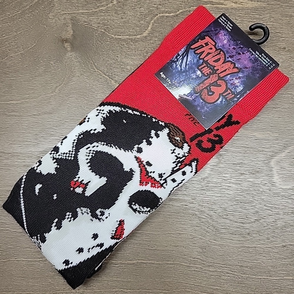Friday The 13th Crew Socks Jason Voorhees Hockey Mask Horror Slasher Movie Lives